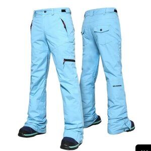 Searipe Women's SKI Pant Sky Blue Water-Resistant Outdoor Snow Pants SIZE S